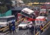 Camión de bomberos accidentado en Parque Lira