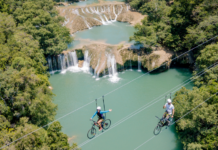 tirolesa en bici en México