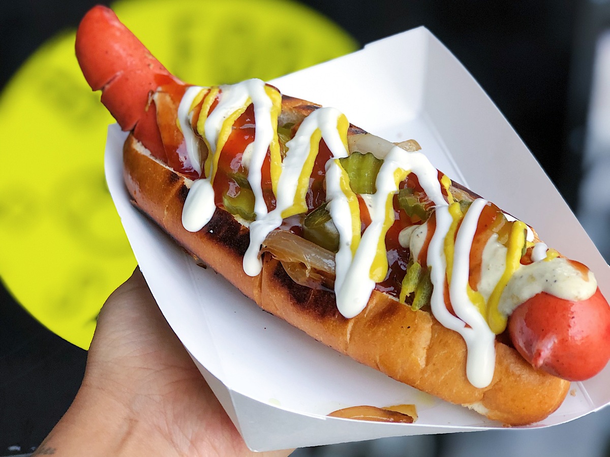 Hot dogs blancos en Big Foot Sausages