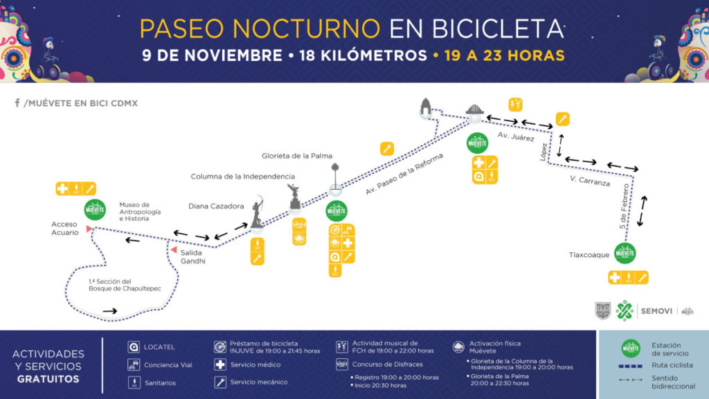 chilango ¡Habrá cierres! Revisa la ruta del paseo nocturno en