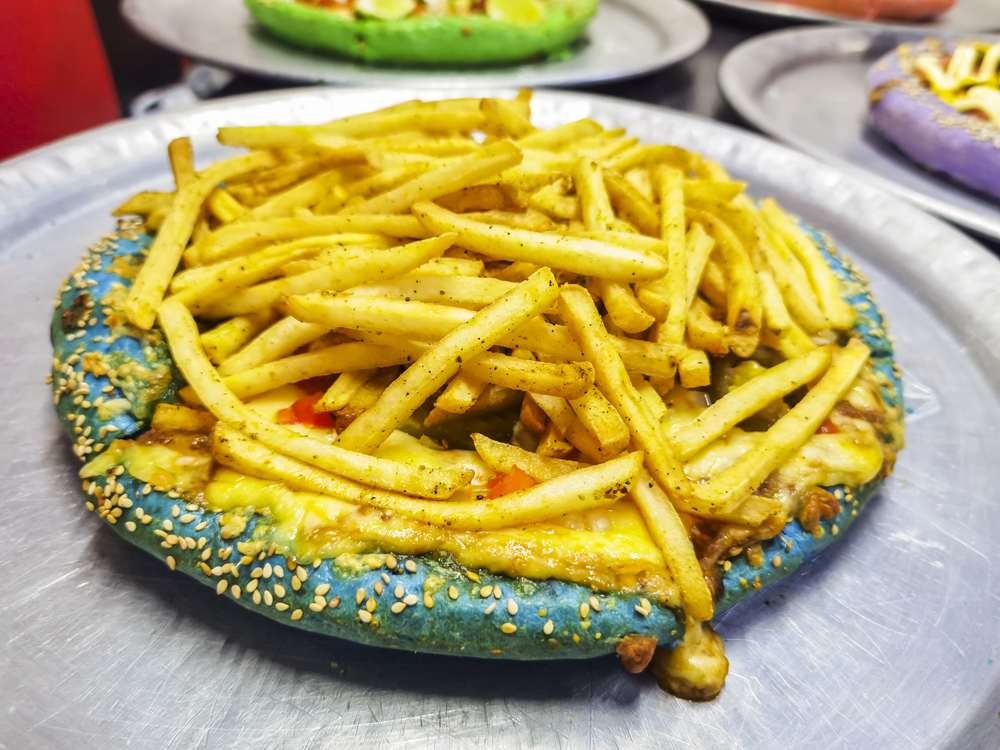 pizzas de colores