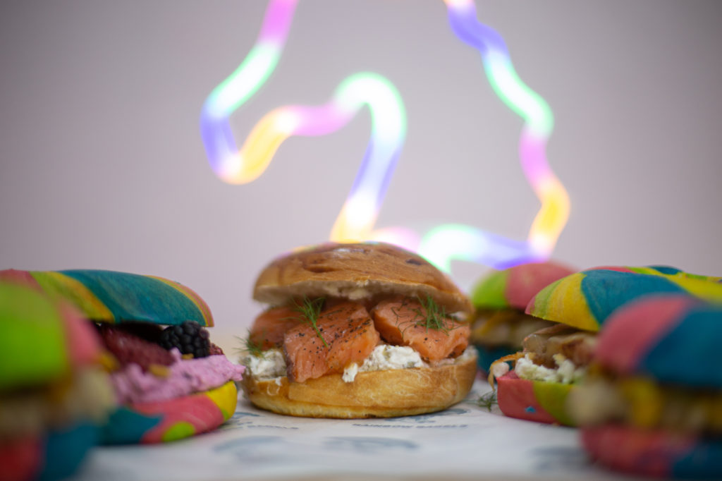 rainbow bagels