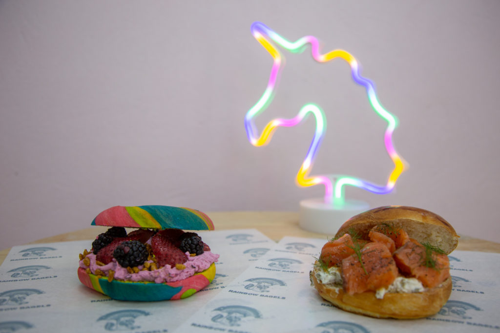 rainbow bagels