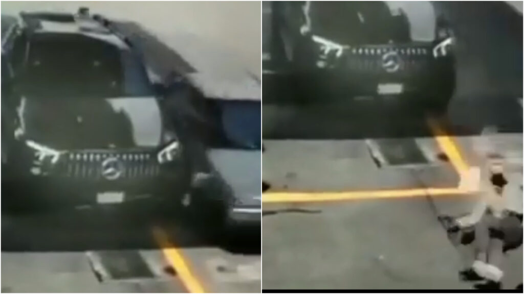 atropelló a un asaltante