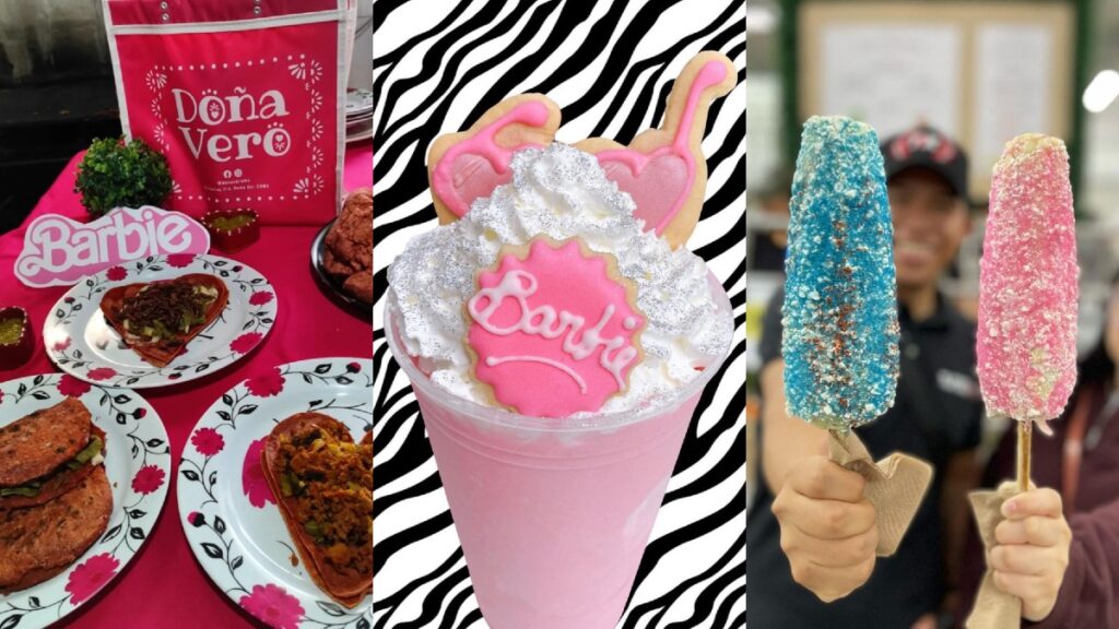 barbie comida tacos corazón malteada elotes