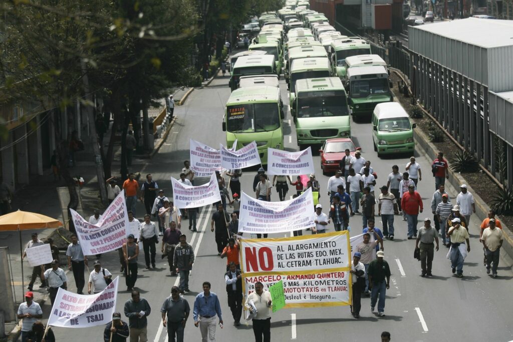 Marcha de transportistas en CDMX