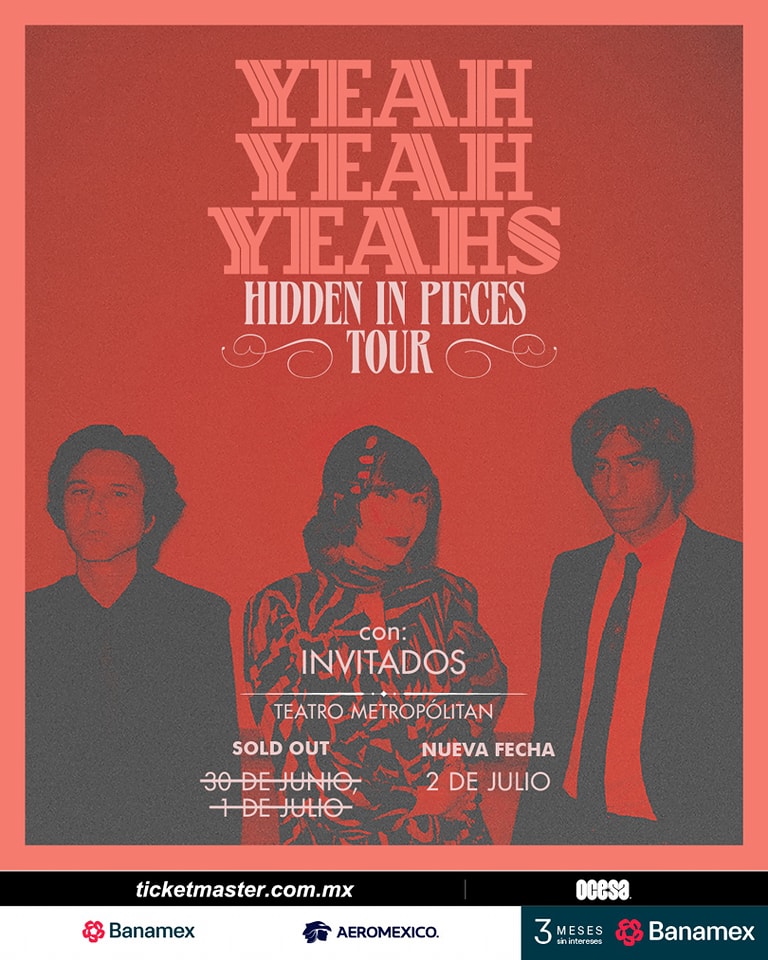 Conciertos julio 2025 en CDMX: Yeah Yeah Yeahs.