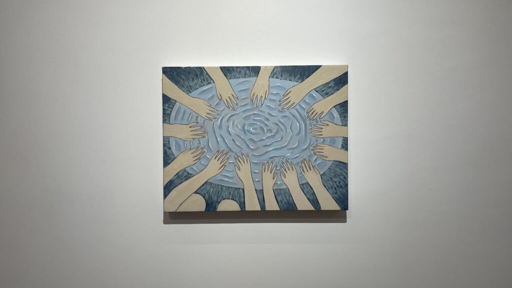 Cuadro de María Conejo expuesto en A Carnival of Bodies, que invita a la invocación.