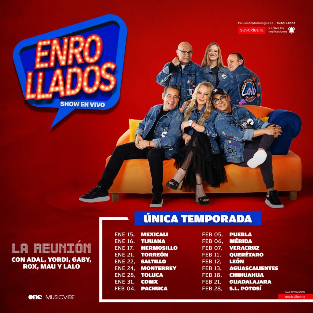 Poster de las fechas de Enrrollados en CDMX.