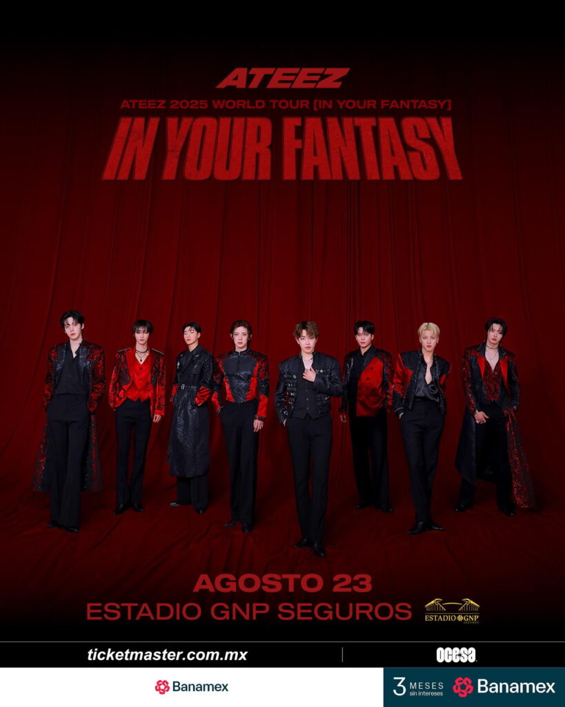 Flyer del concierto de Ateez en CDMX.