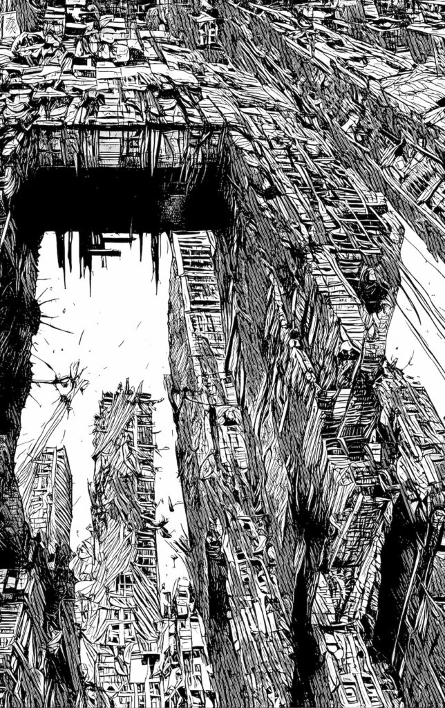 Dibujo del artista Héctor Vargas-Salazar para la exposición El vengador del futuro.