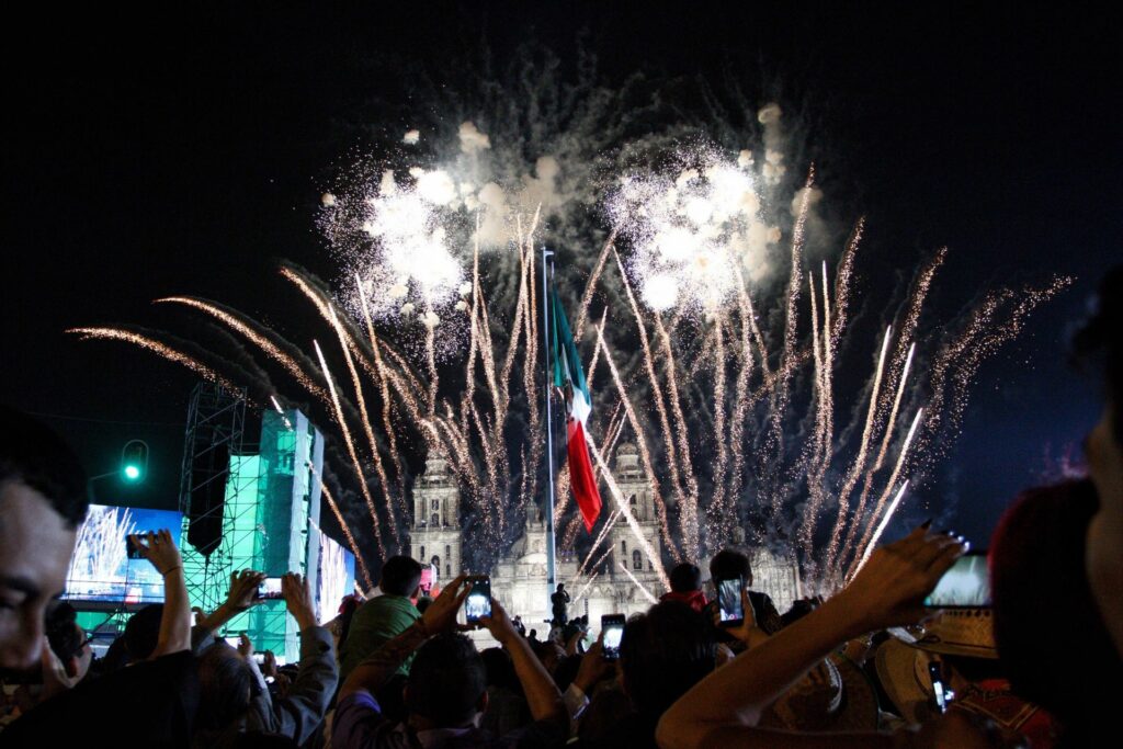 Grito de Independencia en el Zócalo