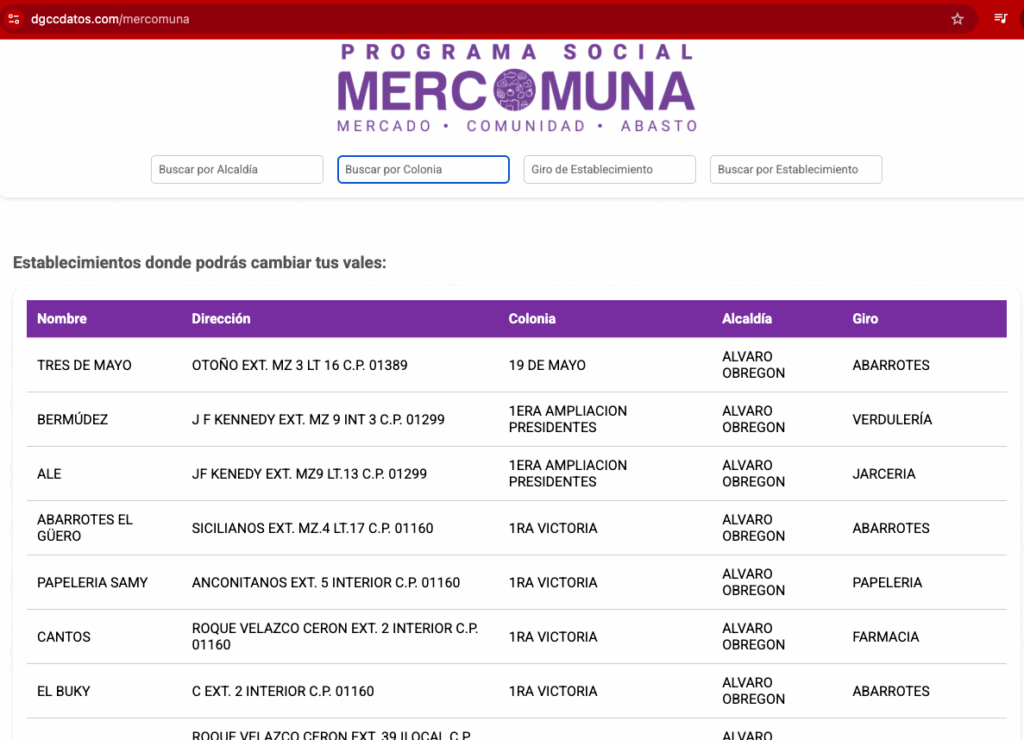 Dónde cambiar los vales de Mercomuna