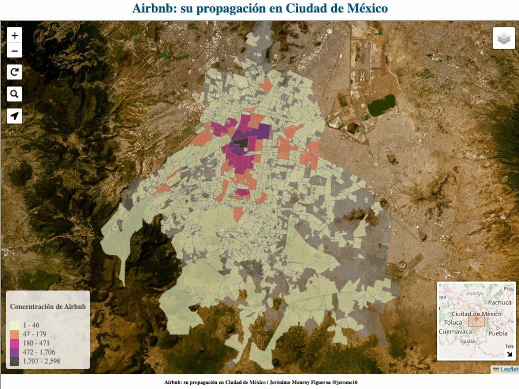 Mapa de la gentrificación en CDMX
