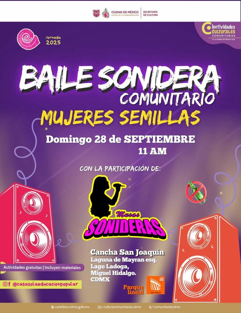 Flyer del baile gratuito.