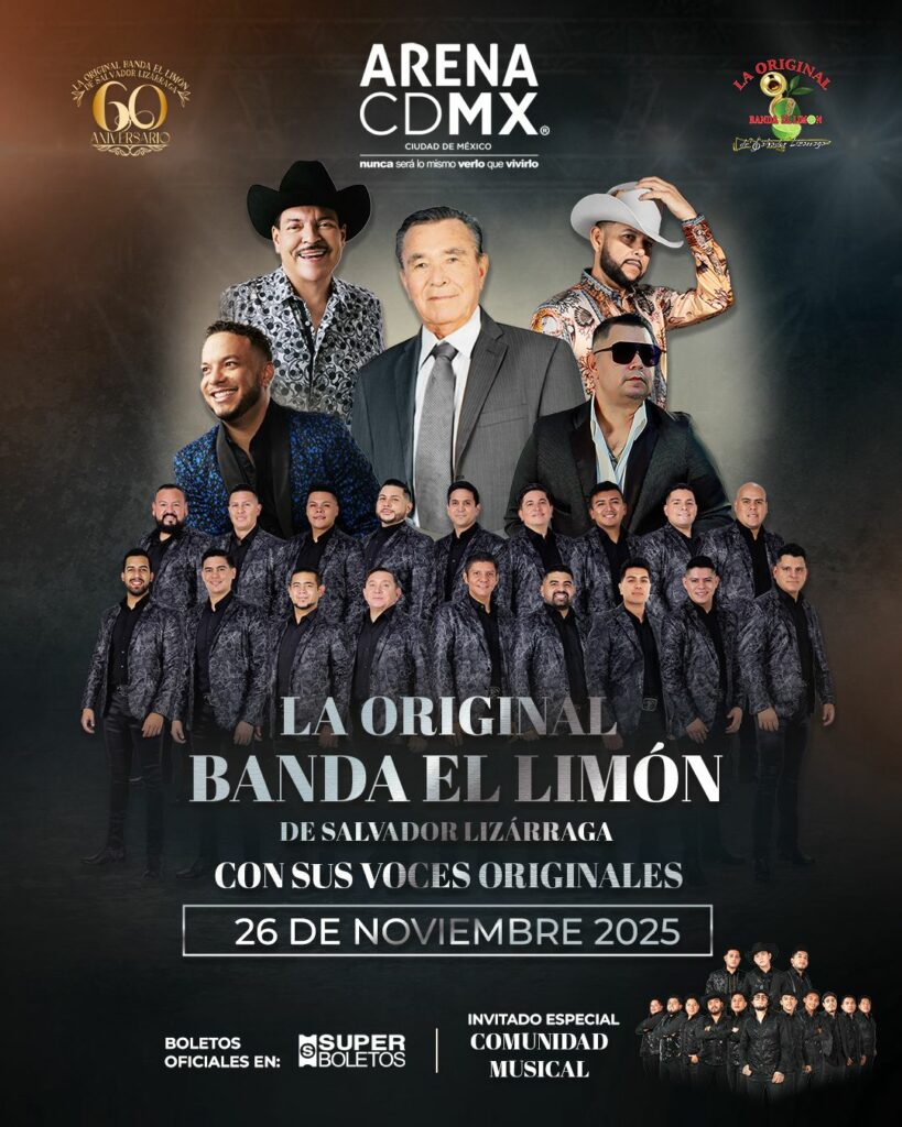 Concierto de La Original Banda el Limón en la Arena CDMX.