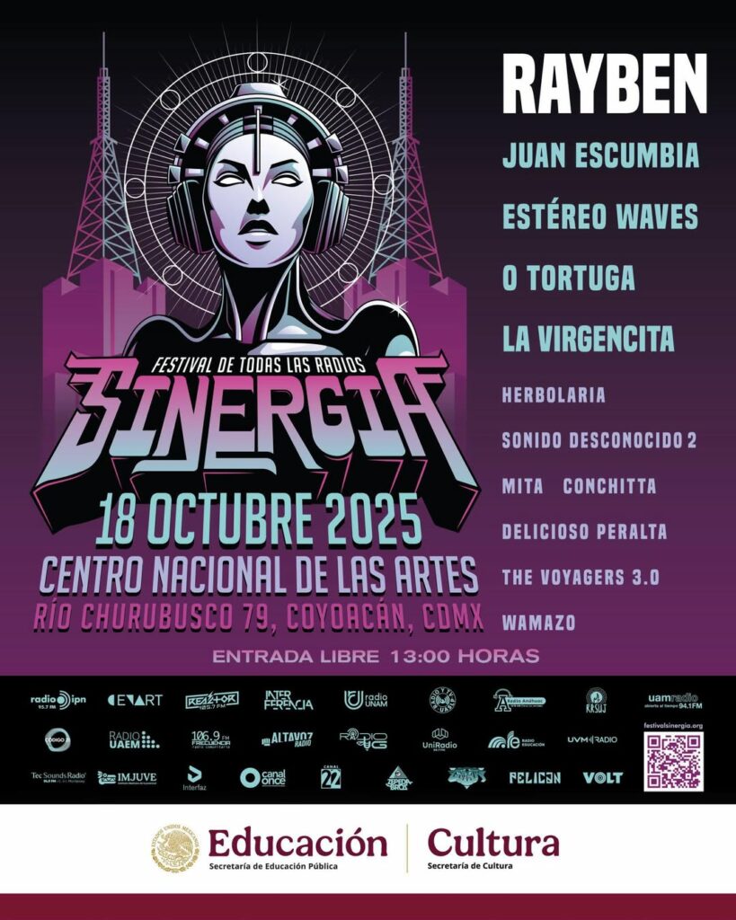 Porster del Festival Sinergia en CDMX.