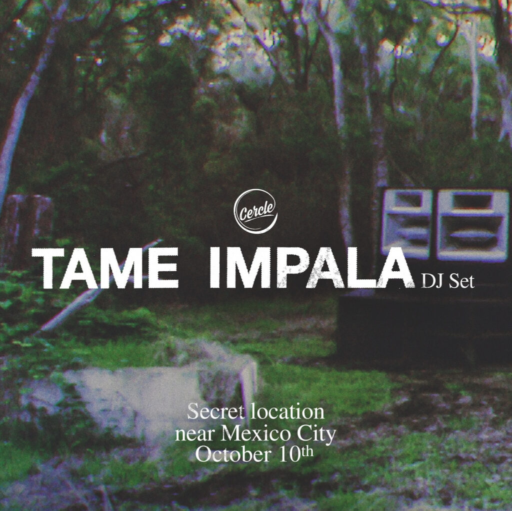 Póster del show gratis de Tame Impala en CDMX.
