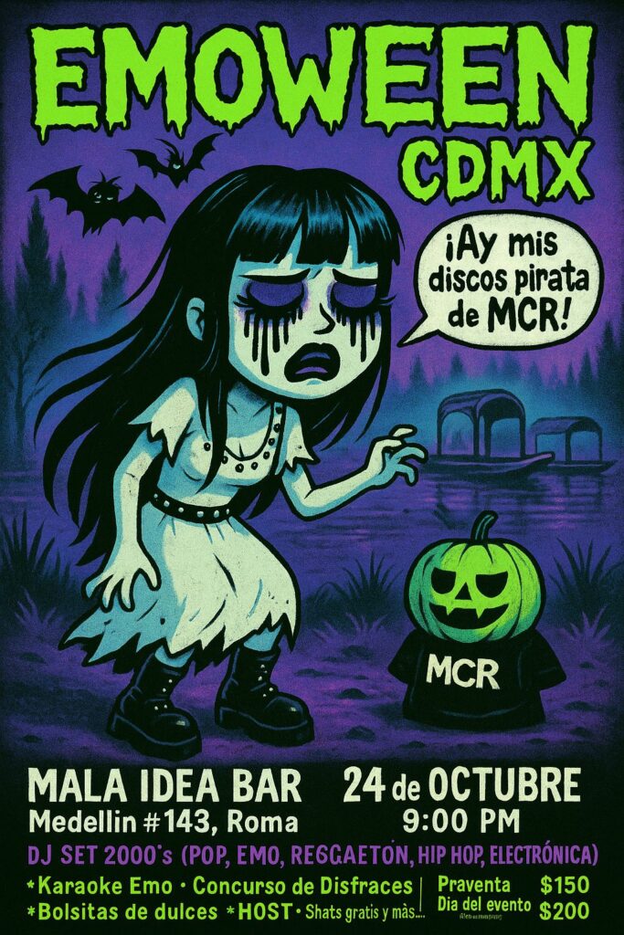 Una fiesta para revivir la época dorada del emo llega este Halloween.