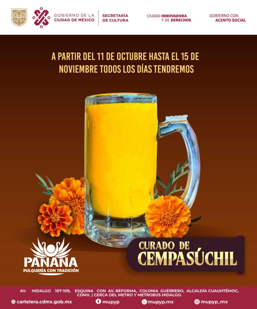 ¿Ya probaste el pulque de cempasúchil?