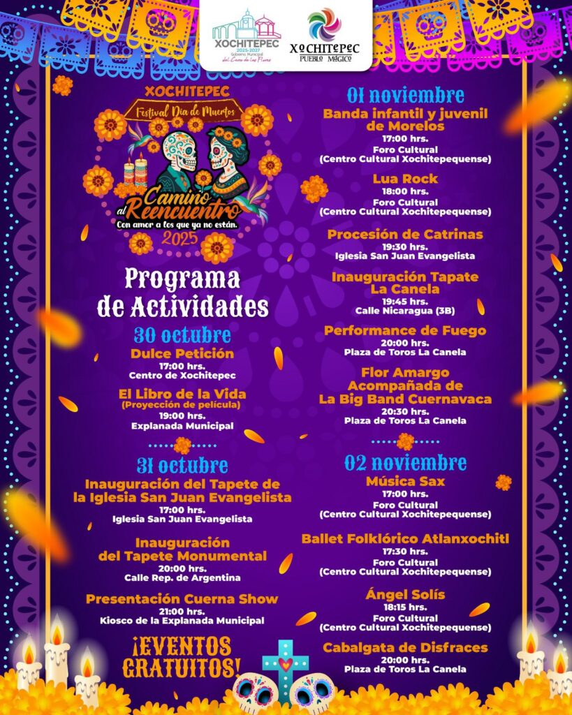 Esta es la programación del Festival de Día de Muertos.