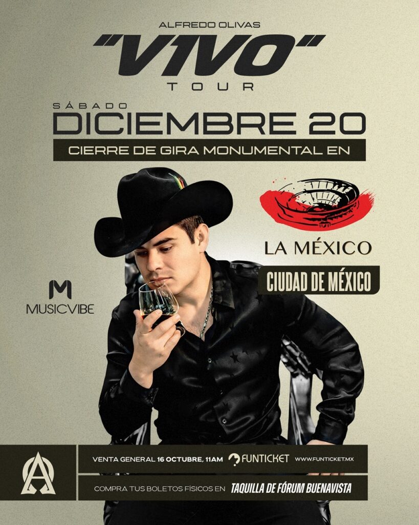 Alfredo Olivas cerrará su Vivo Tour en la Monumental Plaza México con un show en formato 360 grados.