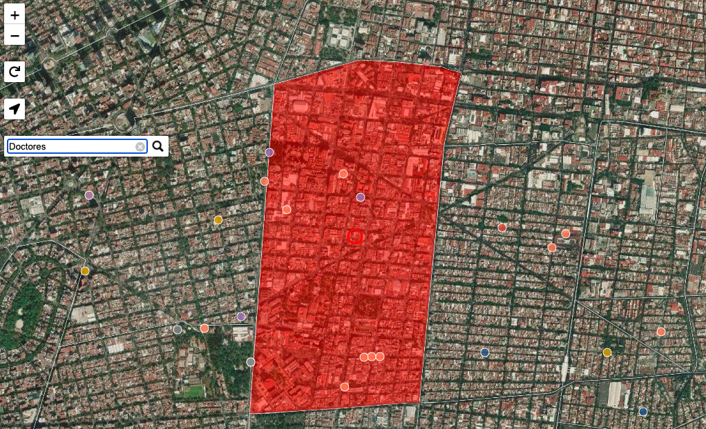 Mapa de tianguis de CDMX