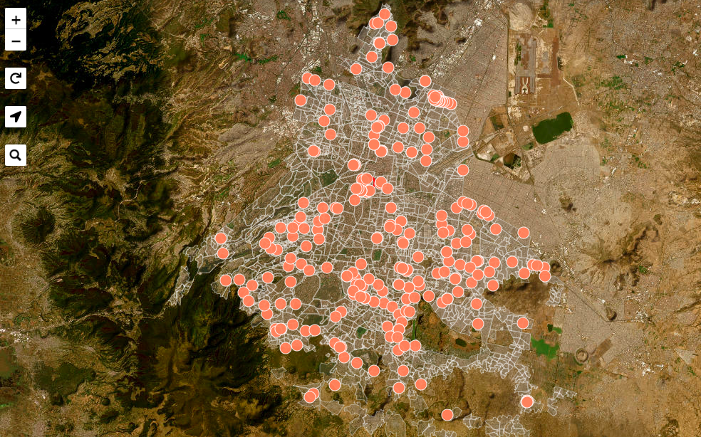 Mapa de tianguis de CDMX