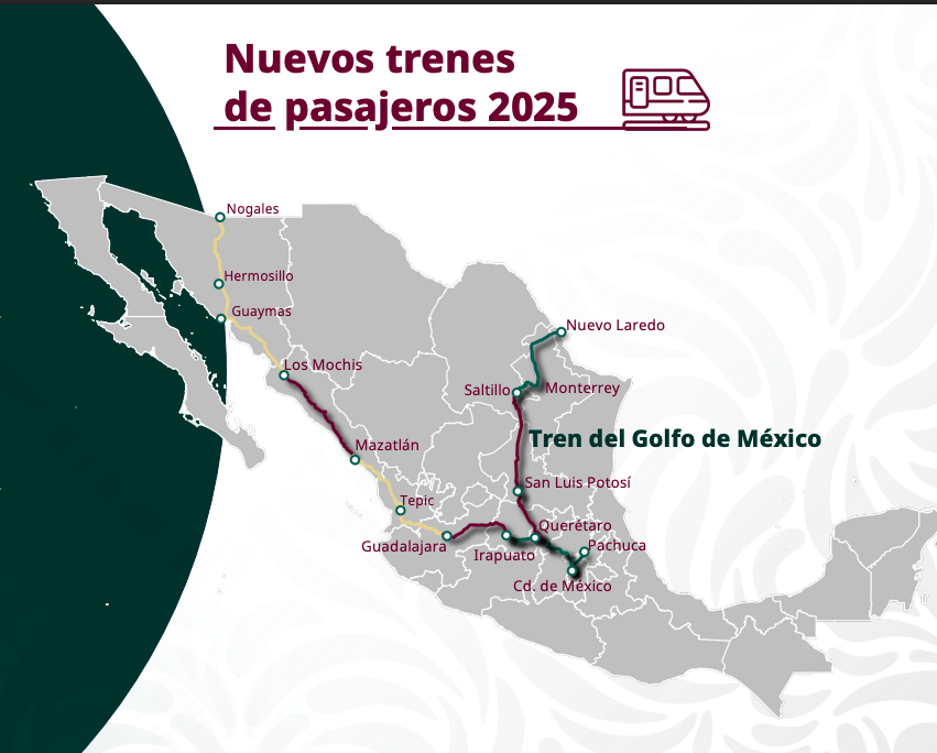 Rutas de los trenes que partirán desde la estación Buenavista