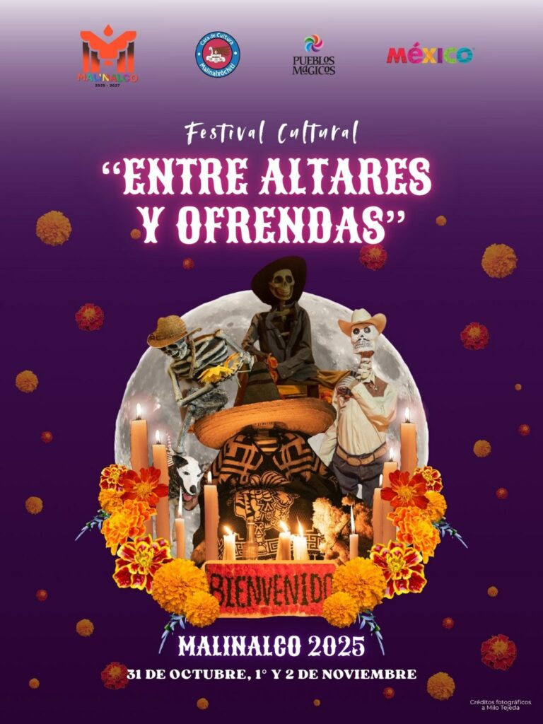 Festival entre altares y ofrendas: visita Malinalco este Día de Muertos 2 Festival Cultural Entre Altares y Ofrendas Malinalco 2025 1