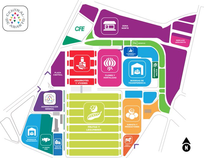 Mapa de la Central de Abasto