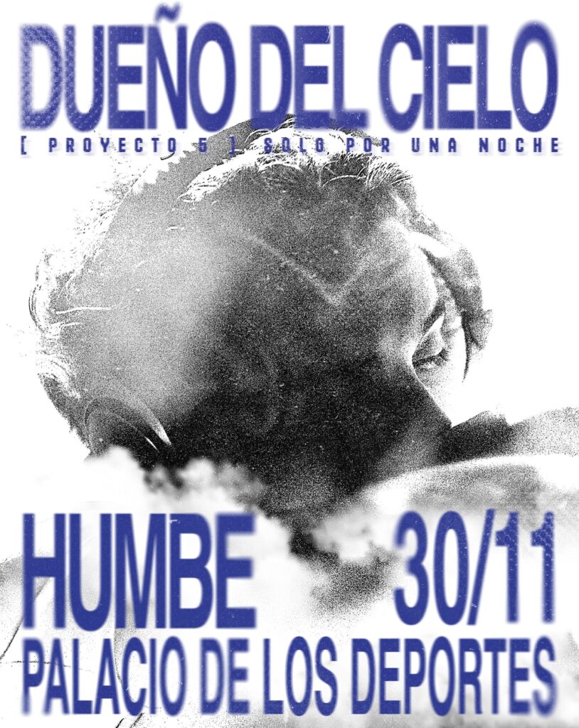 Poster del concierto del cantante en el Palacio de los Deportes.