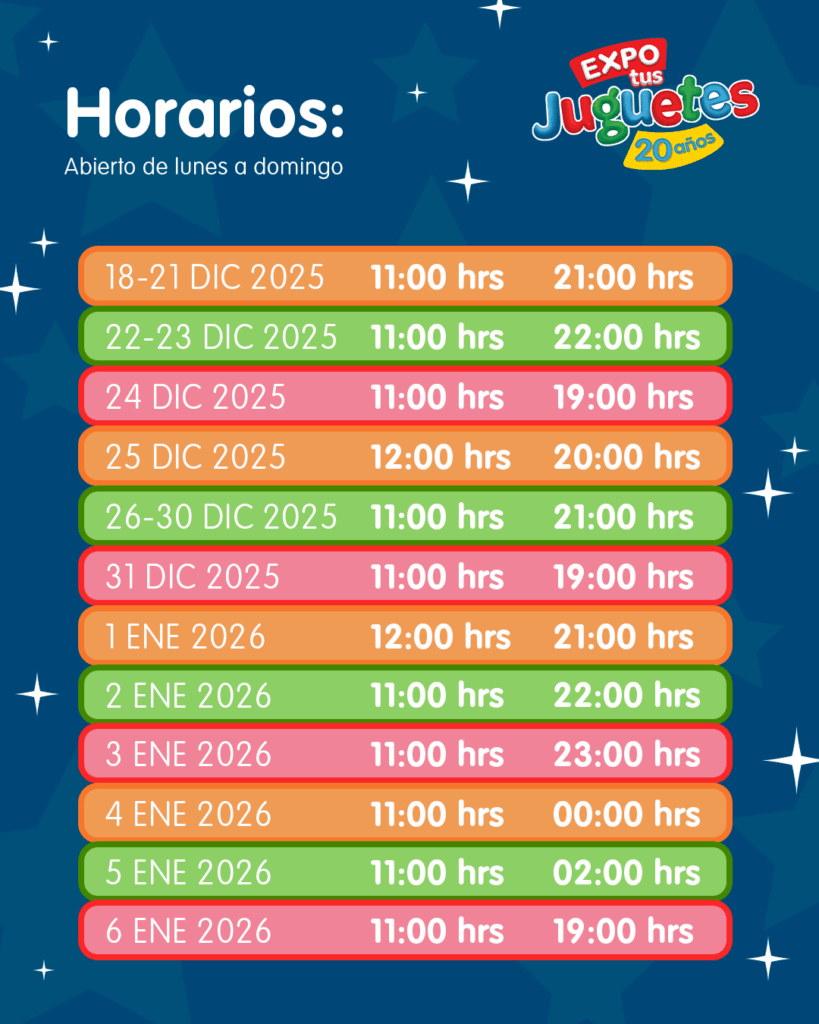 Checa los horarios para que organices tu visita. 