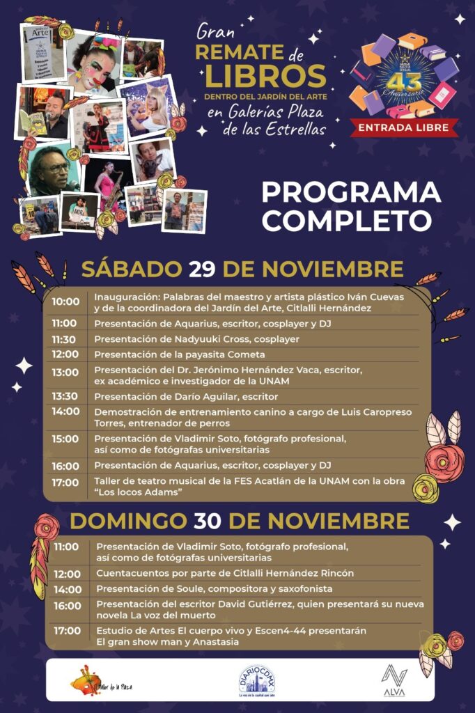 Habrá área de trueque y donación de libros, donde los asistentes pueden intercambiar títulos y renovar su biblioteca personal.