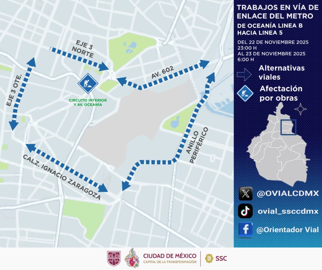 Cierre de circuito interior por obras de la Línea B del Metro