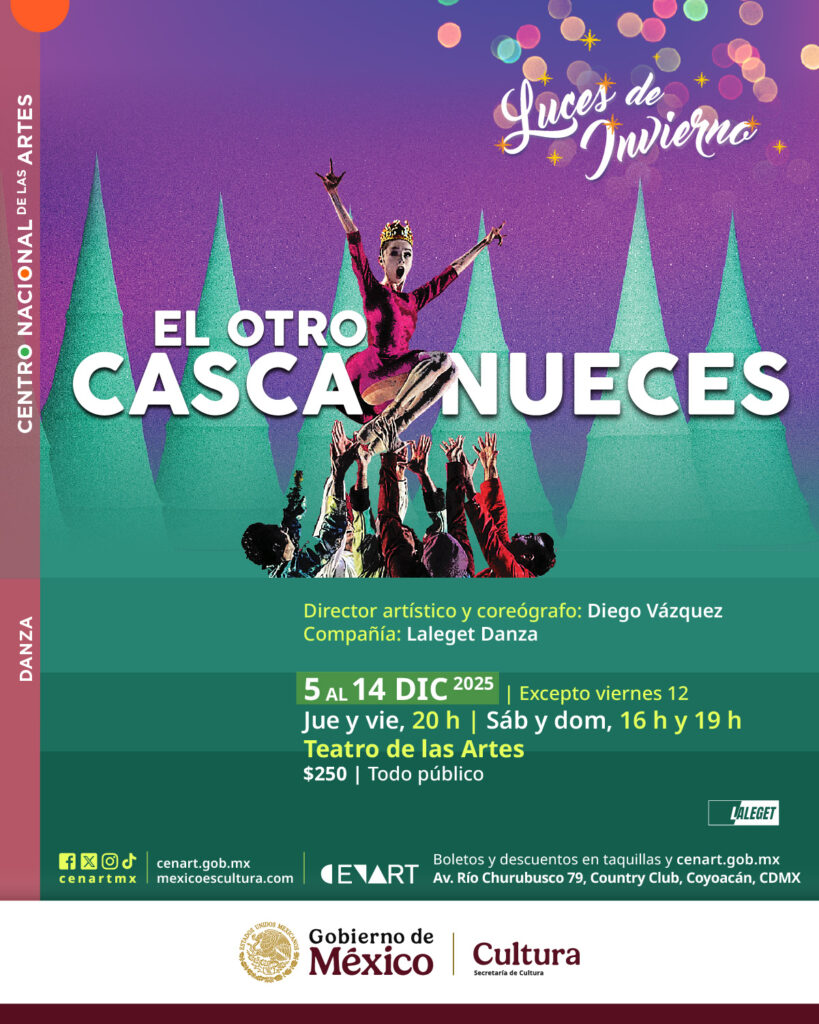 La nueva versión de El Cascanueces está dirigida por Diego Vázquez y combina danza contemporánea con elementos visuales actuales.