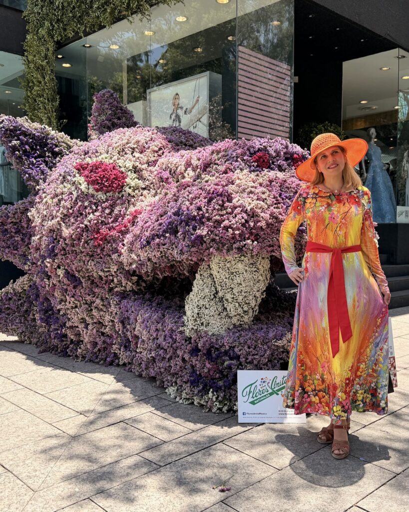 arreglo floral sobre Presidente Masaryk como parte del Festival de Flores y Jardines de Polanco 2026.