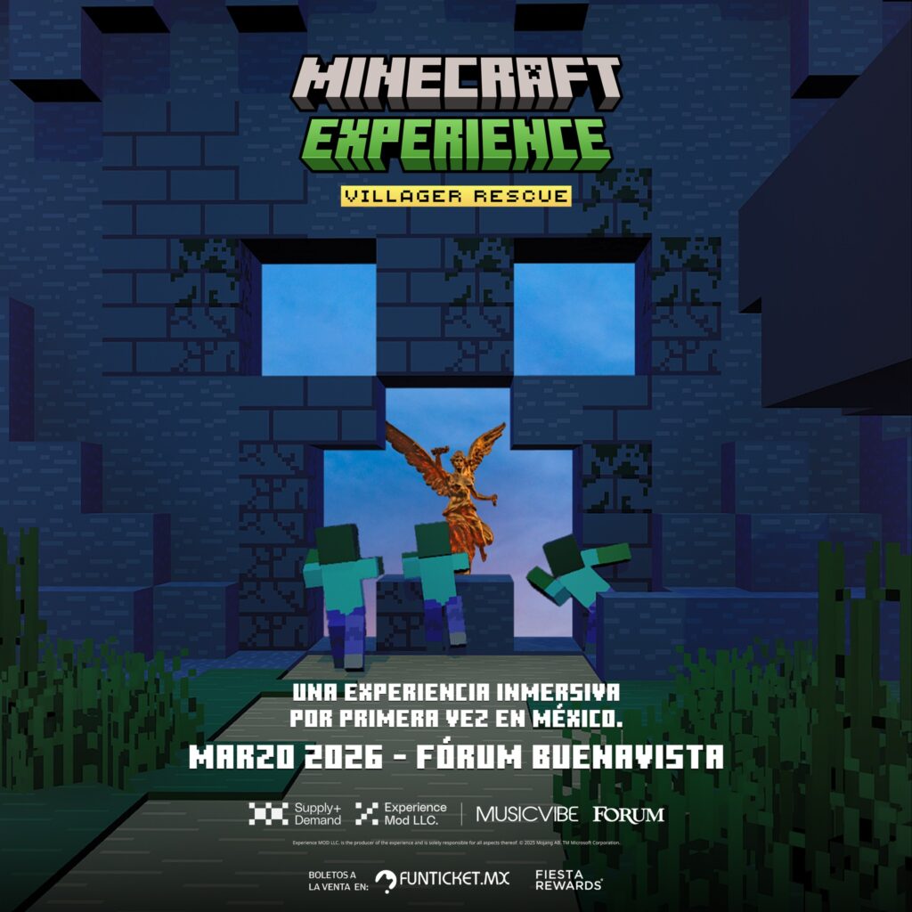 Póster de Minecraft Experience CDMX.