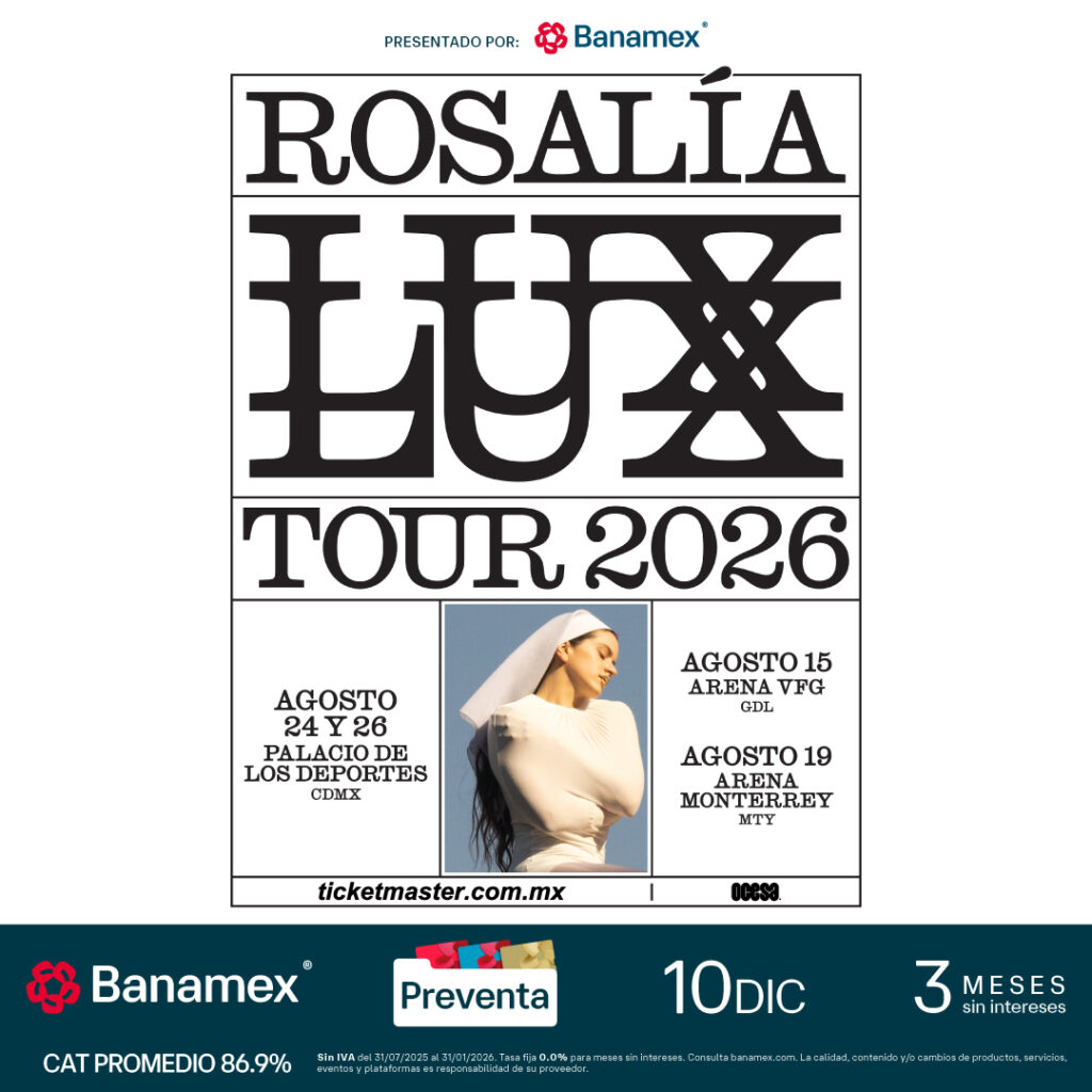 Póster de los conciertos de Rosalía.