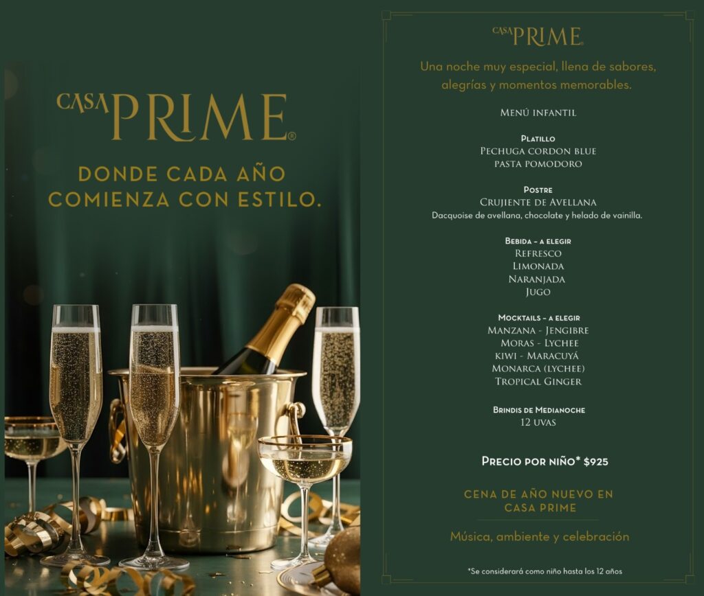 También habrá menú infantil.