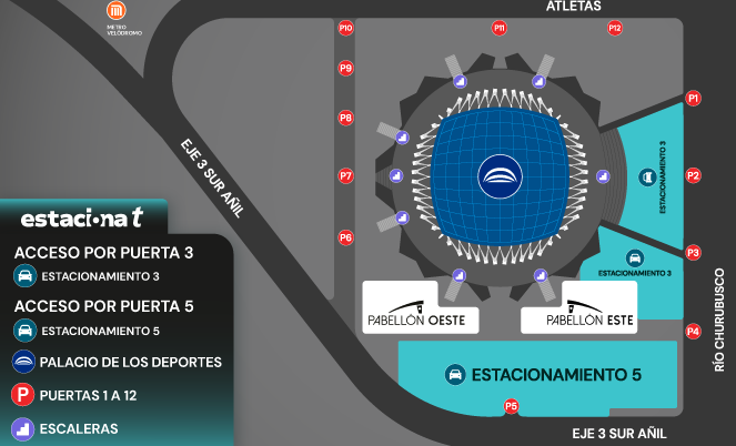 Estacionamiento para el concierto de Hilary Duff en el Palacio de los Deportes.