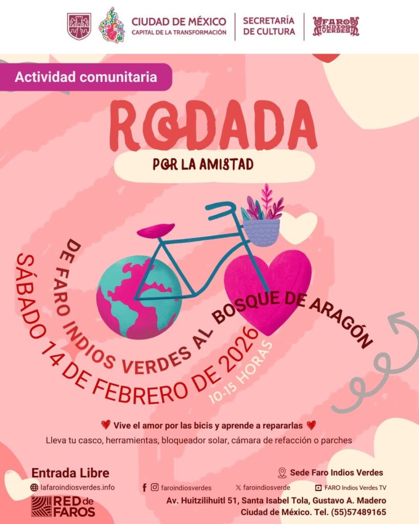 Rodada por la Amistad el 14 de febrero en CDMX