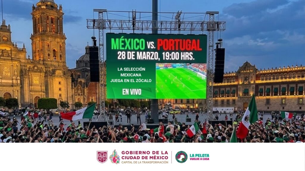 Transmitirán partido México vs Portugal en el Zócalo de CDMX