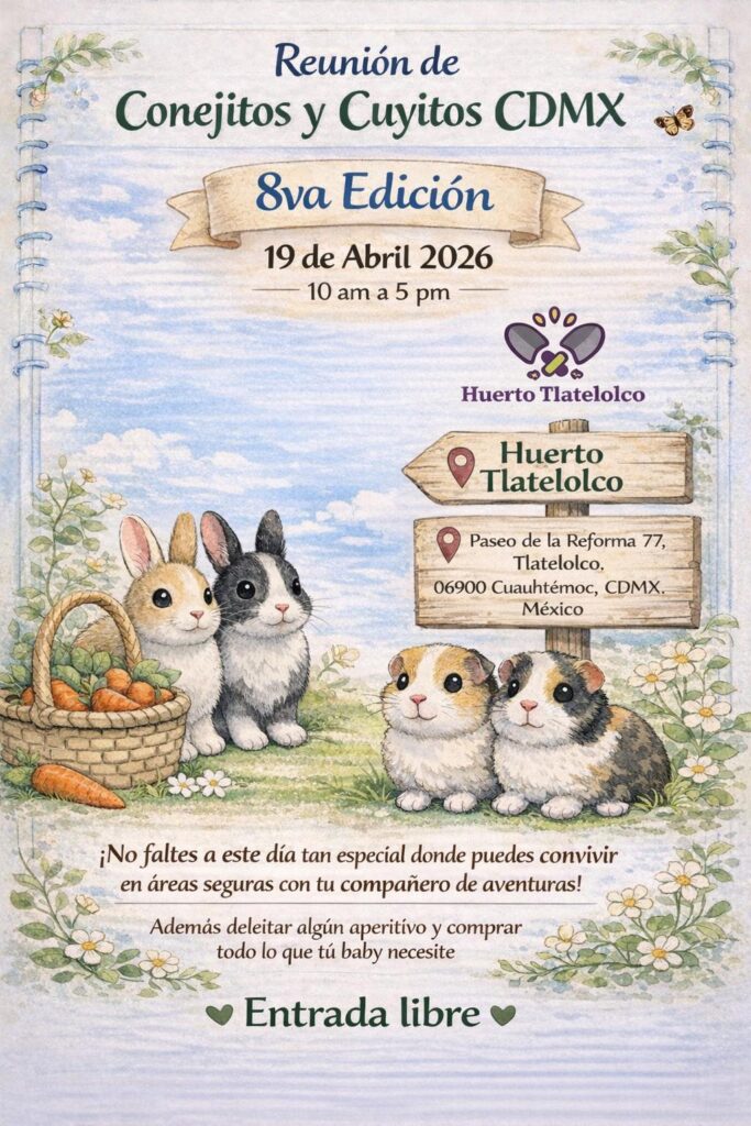 Lánzate a este encuentro de conejos y cuyos en la CDMX.