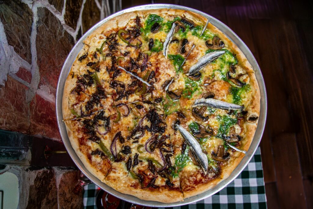 Pizza de el restaurante El Desconocido.