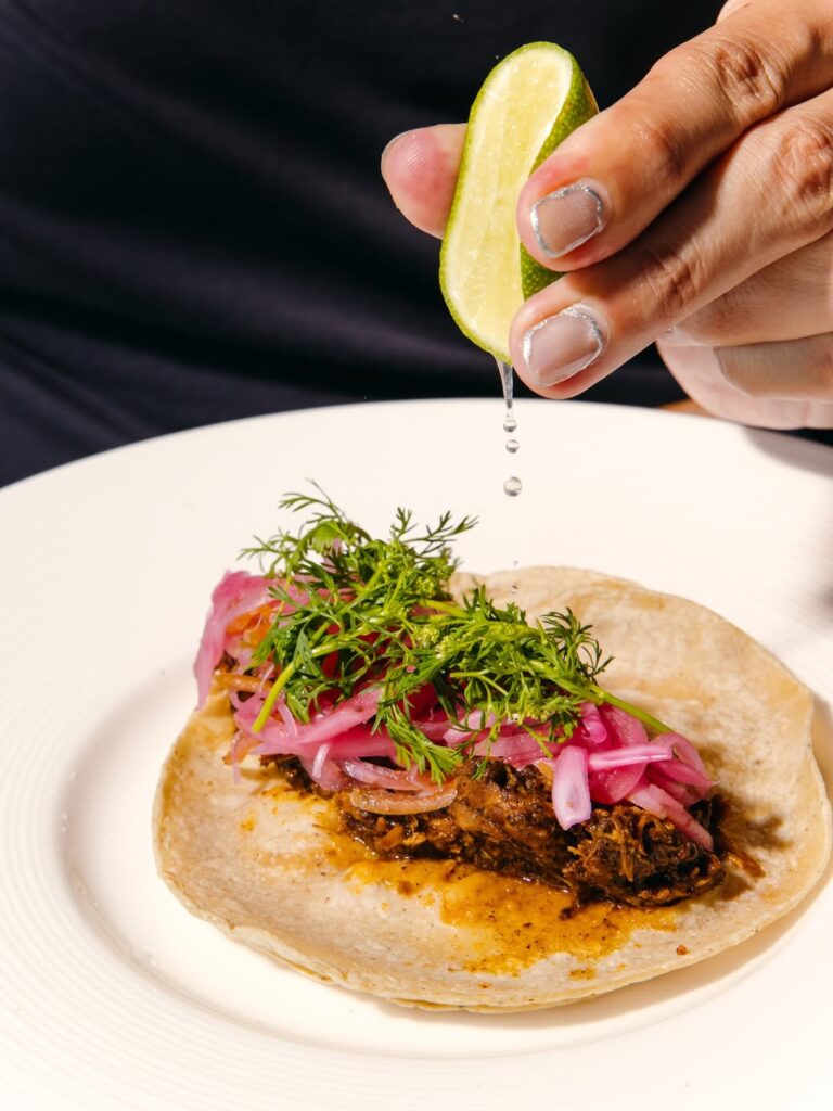 taco de barbacoa de Samos