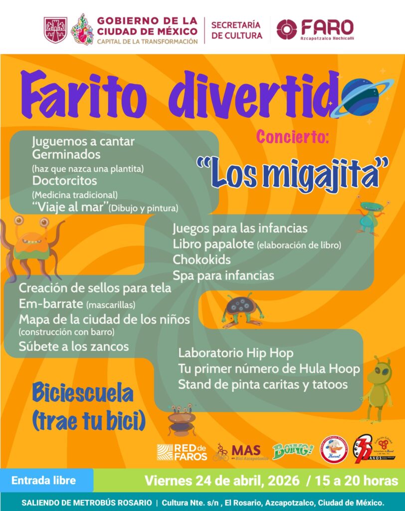 Checa las actividades en el FARO Azcapotzalco. 