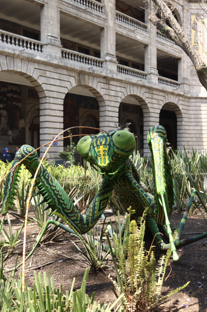 Los murales clásicos del recinto dialogan con el arte wixárika contemporáneo en esta muestra única.
