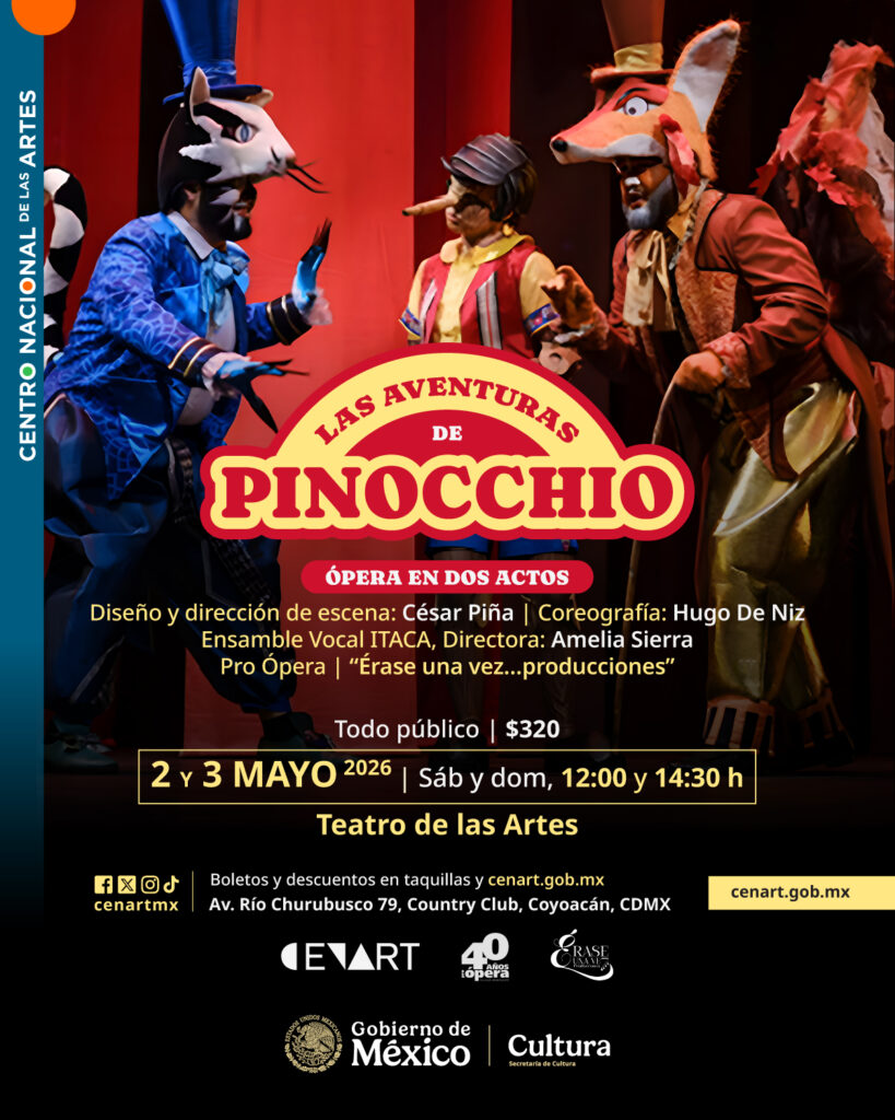 Esta ópera infantil invitará a las familias de la CDMX a sumergirse en un mundo de música y color que pondrá a prueba la curiosidad de los más pequeños.