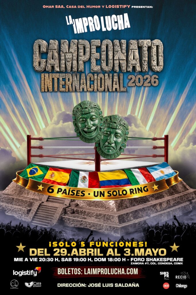 póster del campeonato internacional de la impro lucha.
